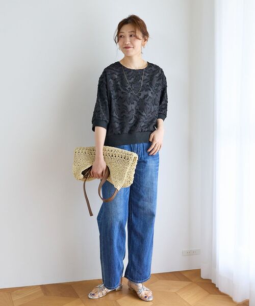 le.coeur blanc(ルクールブラン)の「フリンジジャガードプルオーバー(Tシャツ/カットソー・レディース・アイボリー/ブラック/ピンク・38)」の15枚目の写真