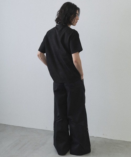 Shoowtime（ショウタイム）の「Cord Detail Compact T-Shirt / コードデザインコンパクトTシャツ（Tシャツ/カットソー・メンズ・ホワイト/ブラック/グレー・MEDIUM/LARGE/X-LARGE）」の11枚目の写真