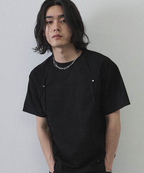 Shoowtime（ショウタイム）の「Cord Detail Compact T-Shirt / コードデザインコンパクトTシャツ（Tシャツ/カットソー・メンズ・ホワイト/ブラック/グレー・MEDIUM/LARGE/X-LARGE）」の12枚目の写真