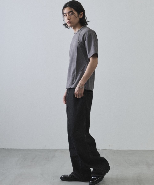 Shoowtime（ショウタイム）の「Cord Detail Compact T-Shirt / コードデザインコンパクトTシャツ（Tシャツ/カットソー・メンズ・ホワイト/ブラック/グレー・MEDIUM/LARGE/X-LARGE）」の20枚目の写真
