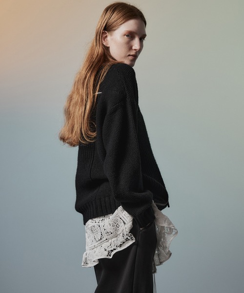 MAISON SPECIAL(メゾンスペシャル)の「Lace Apron Tunic/レースエプロンチュニック(チュニック・レディース・ブラック/ホワイト・FREE)」の10枚目の写真