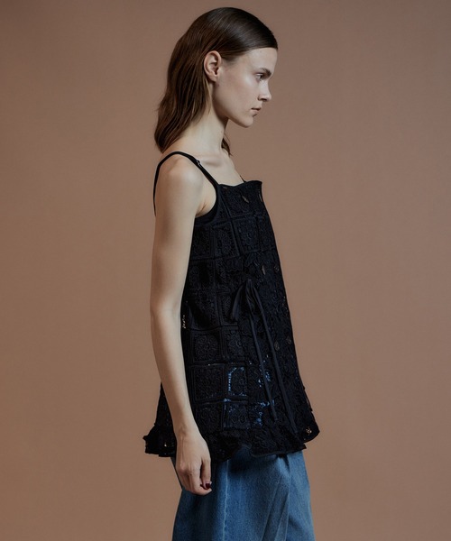 MAISON SPECIAL(メゾンスペシャル)の「Lace Apron Tunic/レースエプロンチュニック(チュニック・レディース・ブラック/ホワイト・FREE)」の14枚目の写真