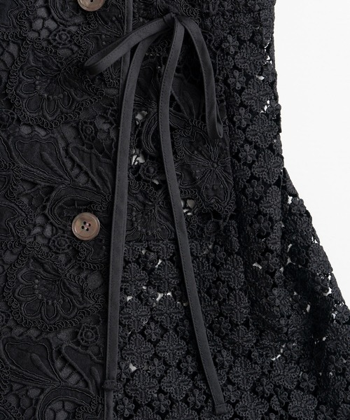 MAISON SPECIAL(メゾンスペシャル)の「Lace Apron Tunic/レースエプロンチュニック(チュニック・レディース・ブラック/ホワイト・FREE)」の21枚目の写真