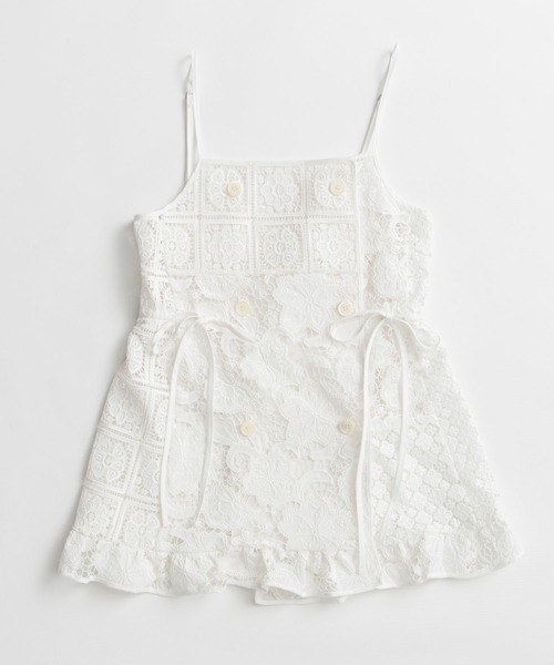 MAISON SPECIAL(メゾンスペシャル)の「Lace Apron Tunic/レースエプロンチュニック(チュニック・レディース・ブラック/ホワイト・FREE)」の16枚目の写真