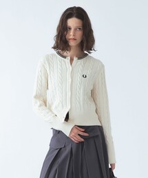 Ray BEAMS | 【別注】FRED PERRY / ケーブル ニット カーディガン(カーディガン/ボレロ)
