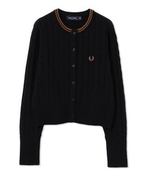 【別注】FRED PERRY / ケーブル ニット カーディガン　〈26AW 寒暖差対策 着回し 〉