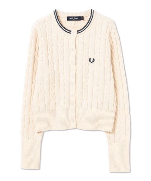 Ray BEAMS(レイビームス)の「【別注】FRED PERRY / ケーブル ニット カーディガン(カーディガン/ボレロ・レディース・ブラック/ネイビー/ホワイト系その他・10)」の21枚目の写真