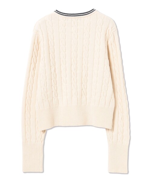 Ray BEAMS(レイビームス)の「【別注】FRED PERRY / ケーブル ニット カーディガン(カーディガン/ボレロ・レディース・ブラック/ネイビー/ホワイト系その他・10)」の22枚目の写真