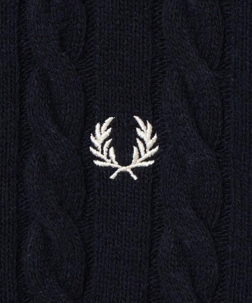 Ray BEAMS(レイビームス)の「【別注】FRED PERRY / ケーブル ニット カーディガン(カーディガン/ボレロ・レディース・ブラック/ネイビー/ホワイト系その他・10)」の19枚目の写真