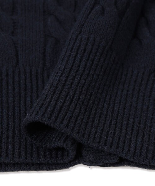 Ray BEAMS(レイビームス)の「【別注】FRED PERRY / ケーブル ニット カーディガン(カーディガン/ボレロ・レディース・ブラック/ネイビー/ホワイト系その他・10)」の11枚目の写真