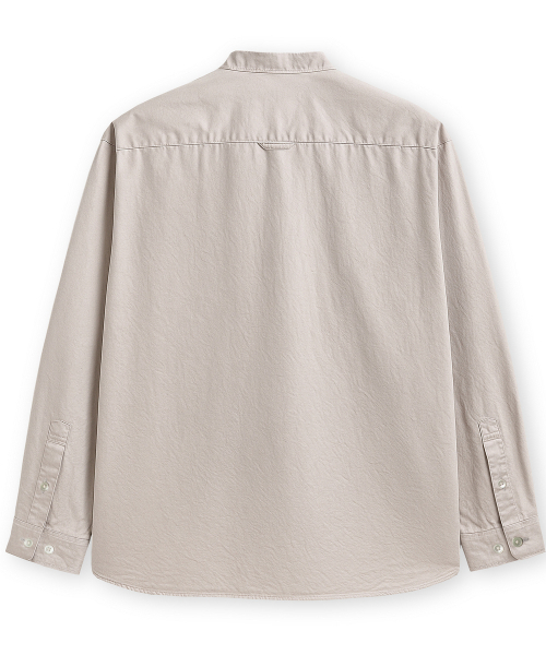 EDINBURGH CLUB（エディンバラクラブ）の「OVER FIT CHINA COLLAR COTTON TWILL SHIRT [BEIGE]（シャツ/ブラウス・メンズ・Beige・SMALL/MEDIUM/LARGE/X-LARGE）」の2枚目の写真