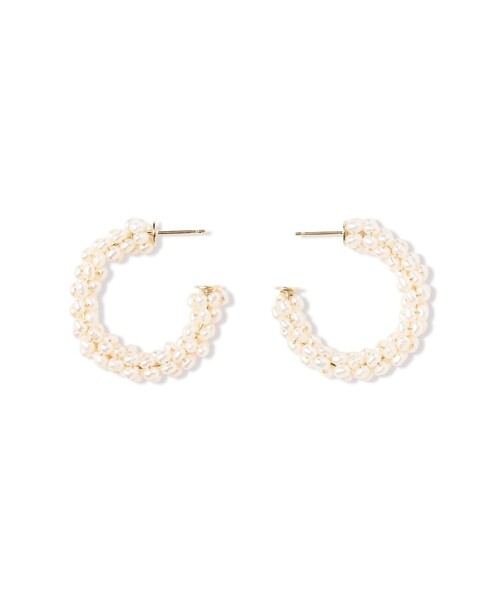 Demi-Luxe BEAMS(デミルクス ビームス)の「jour couture / fulfill.01 ピアス(ピアス(両耳用)・レディース・ホワイト・ONE SIZE)」の1枚目の写真