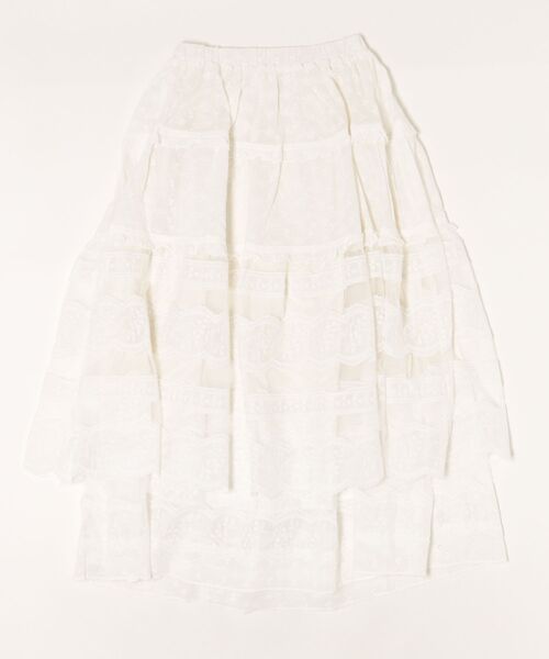 merry jenny(メリージェニー)の「14th sheer lace flare skirt(スカート・レディース・オフホワイト・FREE)」の5枚目の写真