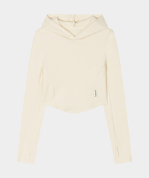 Yoga Flow Hood Top (Ivory)
