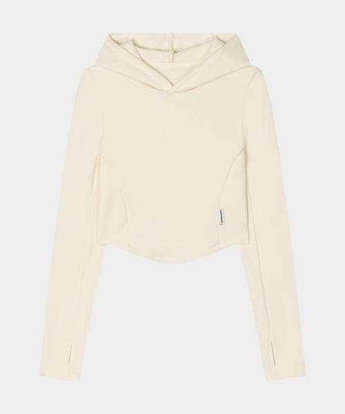 KISYNING(キシニング)の「Yoga Flow Hood Top (Ivory)(パーカー・レディース・その他・FREE)」の1枚目の写真