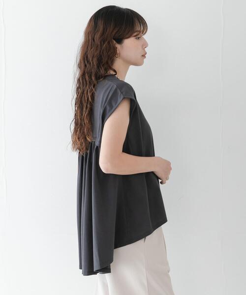 URBAN RESEARCH Sonny Label(アーバンリサーチサニーレーベル)の「接触冷感バックフレアフレンチTシャツ(Tシャツ/カットソー・レディース・オフホワイト/チャコールグレー/レッド系その他・FREE)」の9枚目の写真