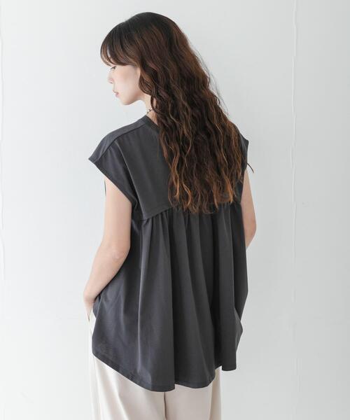 URBAN RESEARCH Sonny Label(アーバンリサーチサニーレーベル)の「接触冷感バックフレアフレンチTシャツ(Tシャツ/カットソー・レディース・オフホワイト/チャコールグレー/レッド系その他・FREE)」の10枚目の写真