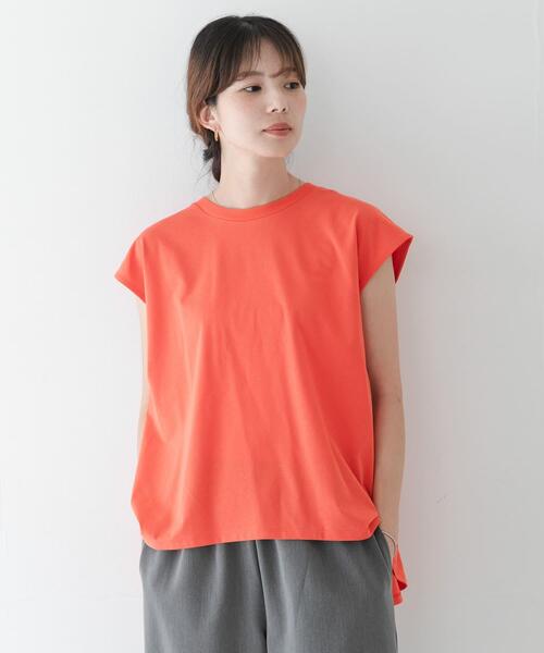 URBAN RESEARCH Sonny Label(アーバンリサーチサニーレーベル)の「接触冷感バックフレアフレンチTシャツ(Tシャツ/カットソー・レディース・オフホワイト/チャコールグレー/レッド系その他・FREE)」の21枚目の写真