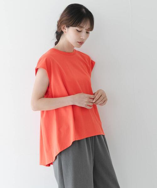URBAN RESEARCH Sonny Label(アーバンリサーチサニーレーベル)の「接触冷感バックフレアフレンチTシャツ(Tシャツ/カットソー・レディース・オフホワイト/チャコールグレー/レッド系その他・FREE)」の22枚目の写真