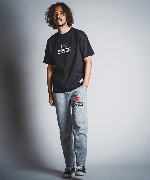 seventy seven（セブンティセブン）の「mt10611- heavy oz USA cotton S-S t-shirt (I love seven) Tシャツ(7726W080)（Tシャツ/カットソー・メンズ・ホワイト/ブラック/サンドベージュ・S/M/L/XL）」の10枚目の写真