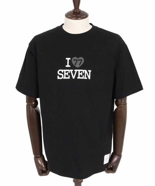 seventy seven（セブンティセブン）の「mt10611- heavy oz USA cotton S-S t-shirt (I love seven) Tシャツ(7726W080)（Tシャツ/カットソー・メンズ・ホワイト/ブラック/サンドベージュ・S/M/L/XL）」の18枚目の写真