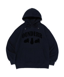 OUNDERR（オアンダーアール）の「アーバンキャッツ オーバーサイズ フードパーカー (ネイビー)（パーカー）」