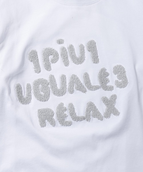 1PIU1UGUALE3 RELAX (ウノピゥウノウグァーレトレ リラックス)の「1PIU1UGUALE3 RELAX(ウノピゥウノウグァーレトレ リラックス)グリッター刺繍ロングTシャツ(Tシャツ/カットソー・メンズ・ブラック/ホワイト・XXL/XL/L/M/S)」の6枚目の写真