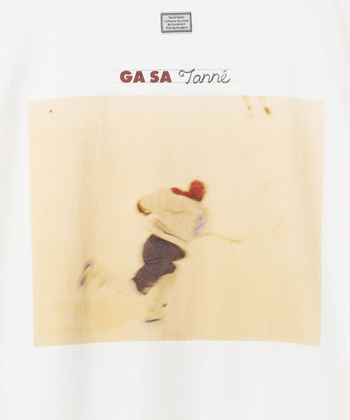 TANGTANG(タンタン)の「TANGTANG | 半袖Tシャツ GASATANG ICYWHITE/GLIDEMOMENTUM MEN(Tシャツ/カットソー・メンズ・ホワイト・XL/L/M)」の9枚目の写真