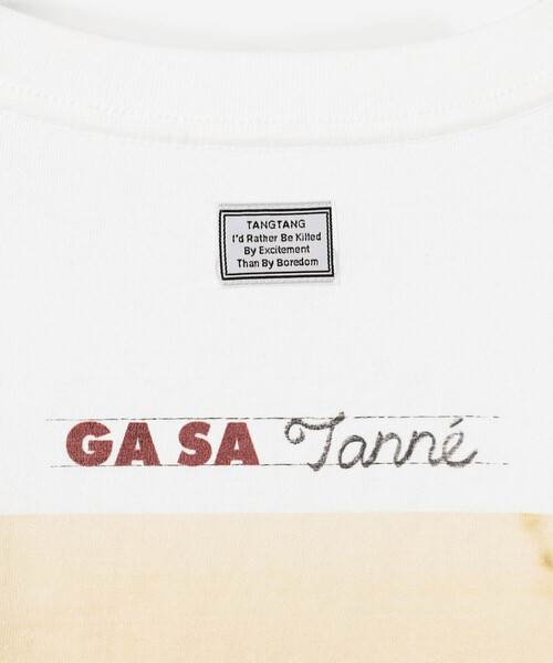 TANGTANG(タンタン)の「TANGTANG | 半袖Tシャツ GASATANG ICYWHITE/GLIDEMOMENTUM MEN(Tシャツ/カットソー・メンズ・ホワイト・XL/L/M)」の10枚目の写真