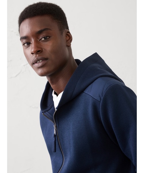 BANANA REPUBLIC FACTORY STORE(バナナリパブリック ファクトリーストア)の「BANANA REPUBLIC FACTORY STORE ウィークエンダー キルティングパーカー(Tシャツ/カットソー・メンズ・ブラック/ネイビー・S/L/M/XL)」の4枚目の写真