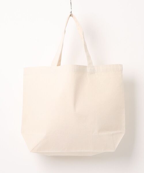 Ol' Basics(オールベーシックス)の「Ol' Basics(オール・ベーシックス) トートバッグ キャンバス リボンイラスト ロゴ プリント 鞄 BAG アメカジ メンズ レディース ユニセックス MLサイズ(トートバッグ・レディース・ベージュ系1/ベージュ系2・FREE)」の4枚目の写真