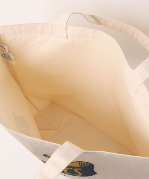 Ol' Basics(オールベーシックス)の「Ol' Basics(オール・ベーシックス) トートバッグ キャンバス リボンイラスト ロゴ プリント 鞄 BAG アメカジ メンズ レディース ユニセックス MLサイズ(トートバッグ・レディース・ベージュ系1/ベージュ系2・FREE)」の6枚目の写真