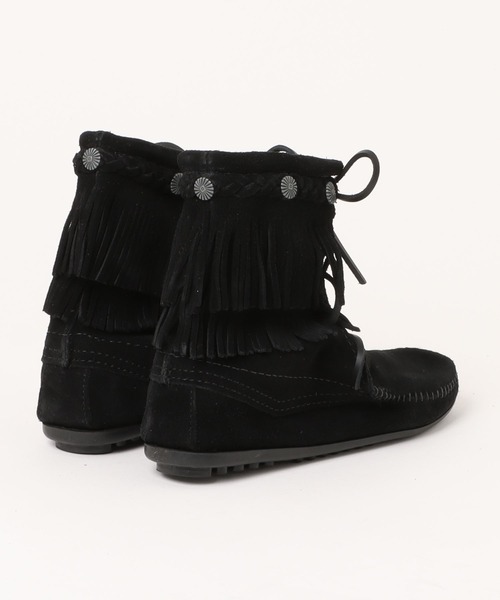 Minnetonka(ミネトンカ)の「【es】【es】【MINNETONKA】ダブルフリンジ トランパー ブーツ DOUBLE FRINGE TRAMPER BOOTS(ブーツ・レディース・グレー/ブラウン・6/5)」の3枚目の写真