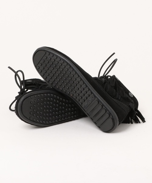 Minnetonka(ミネトンカ)の「【es】【es】【MINNETONKA】ダブルフリンジ トランパー ブーツ DOUBLE FRINGE TRAMPER BOOTS(ブーツ・レディース・グレー/ブラウン・6/5)」の4枚目の写真