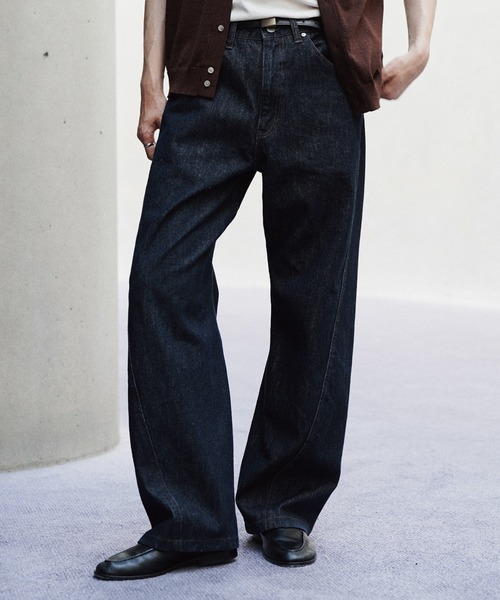 WYM LIDNM(ウィム バイ リドム)の「VINTAGE WASHED CURVED DENIM -SLIM FIT-(デニムパンツ・メンズ・ブルー系/インディゴブルー/ブラック系/グレー・XS/L/S/M)」の3枚目の写真
