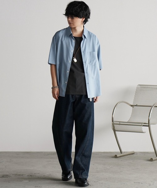WYM LIDNM(ウィム バイ リドム)の「VINTAGE WASHED CURVED DENIM -SLIM FIT-(デニムパンツ・メンズ・ブルー系/インディゴブルー/ブラック系/グレー・XS/L/S/M)」の7枚目の写真
