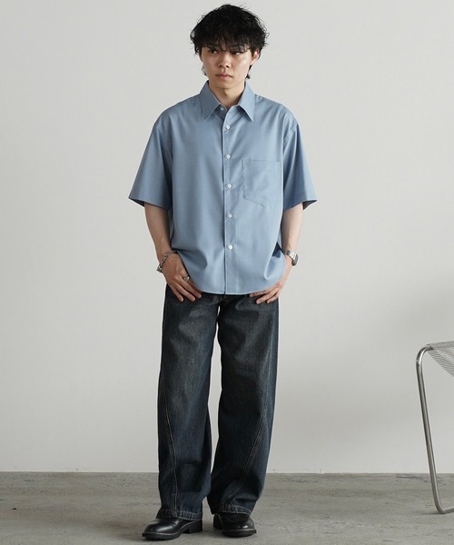 WYM LIDNM(ウィム バイ リドム)の「VINTAGE WASHED CURVED DENIM -SLIM FIT-(デニムパンツ・メンズ・ブルー系/インディゴブルー/ブラック系/グレー・XS/L/S/M)」の6枚目の写真