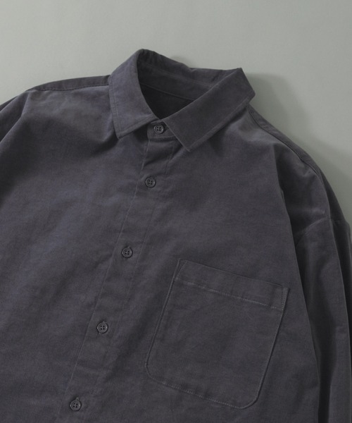 ITEMS URBANRESEARCH(アイテムズ アーバンリサーチ)の「ストレッチコーデュロイ レギュラーカラーシャツ(シャツ/ブラウス・メンズ・オリーブ/チャコールグレー/ダークブラウン/ブラック・MEDIUM/LARGE)」の3枚目の写真