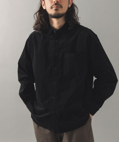 ITEMS URBANRESEARCH(アイテムズ アーバンリサーチ)の「ストレッチコーデュロイ レギュラーカラーシャツ(シャツ/ブラウス・メンズ・オリーブ/チャコールグレー/ダークブラウン/ブラック・MEDIUM/LARGE)」の2枚目の写真