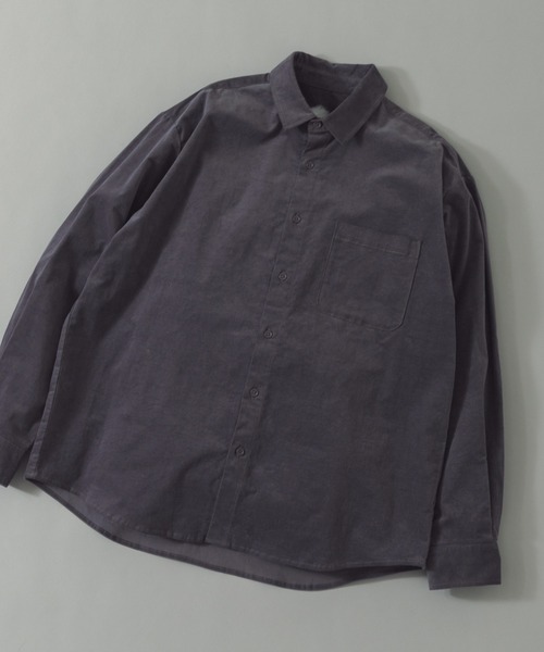 ITEMS URBANRESEARCH(アイテムズ アーバンリサーチ)の「ストレッチコーデュロイ レギュラーカラーシャツ(シャツ/ブラウス・メンズ・オリーブ/チャコールグレー/ダークブラウン/ブラック・MEDIUM/LARGE)」の9枚目の写真