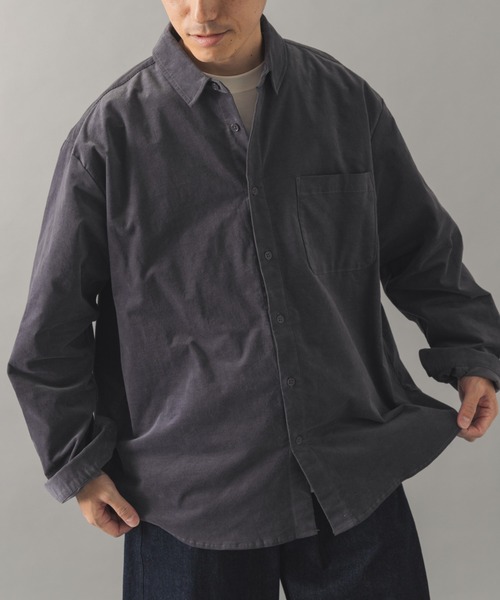 ITEMS URBANRESEARCH(アイテムズ アーバンリサーチ)の「ストレッチコーデュロイ レギュラーカラーシャツ(シャツ/ブラウス・メンズ・オリーブ/チャコールグレー/ダークブラウン/ブラック・MEDIUM/LARGE)」の12枚目の写真