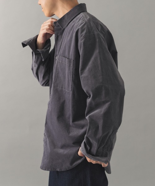 ITEMS URBANRESEARCH(アイテムズ アーバンリサーチ)の「ストレッチコーデュロイ レギュラーカラーシャツ(シャツ/ブラウス・メンズ・オリーブ/チャコールグレー/ダークブラウン/ブラック・MEDIUM/LARGE)」の14枚目の写真