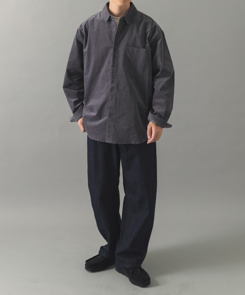 ITEMS URBANRESEARCH(アイテムズ アーバンリサーチ)の「ストレッチコーデュロイ レギュラーカラーシャツ(シャツ/ブラウス・メンズ・オリーブ/チャコールグレー/ダークブラウン/ブラック・MEDIUM/LARGE)」の16枚目の写真
