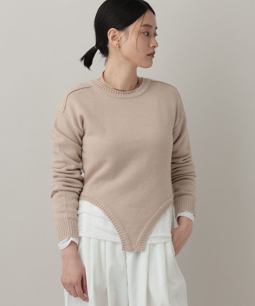 A part by(アパートバイ)の「レースジャガードシャーリング_長袖(Tシャツ/カットソー・レディース・ブラック/ホワイト・FREE)」の6枚目の写真