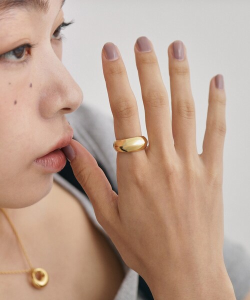 COCOSHNIK ONKITSCH(ココシュニックオンキッチュ)の「シルバー リッジドームリング GP(リング・レディース・クリア・14/12)」の7枚目の写真