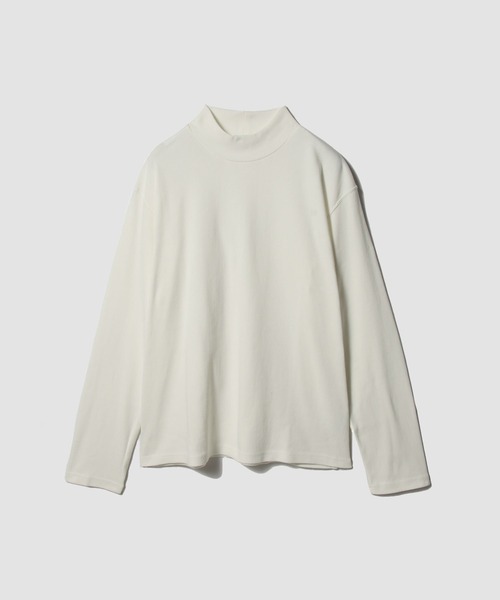 ESTNATION(エストネーション)の「ESTNATION / コットンフライス モックネックプルオーバー(Tシャツ/カットソー・メンズ・ブラック/ホワイト・MEDIUM/X-LARGE/LARGE)」の1枚目の写真