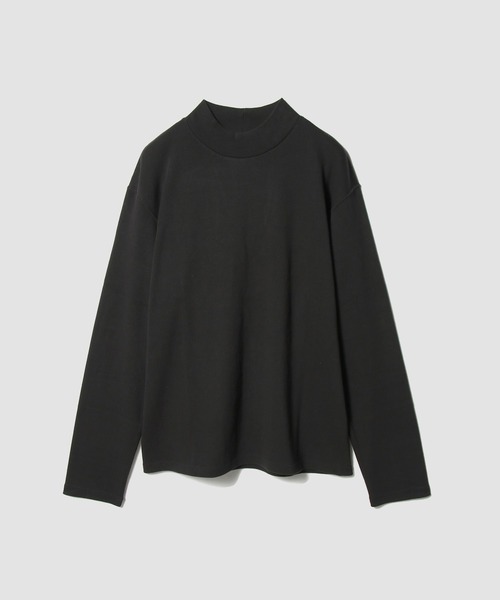 ESTNATION(エストネーション)の「ESTNATION / コットンフライス モックネックプルオーバー(Tシャツ/カットソー・メンズ・ブラック/ホワイト・MEDIUM/X-LARGE/LARGE)」の2枚目の写真