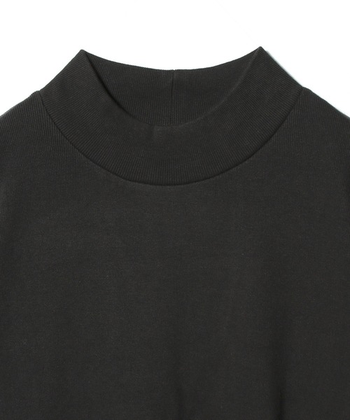 ESTNATION(エストネーション)の「ESTNATION / コットンフライス モックネックプルオーバー(Tシャツ/カットソー・メンズ・ブラック/ホワイト・MEDIUM/X-LARGE/LARGE)」の5枚目の写真