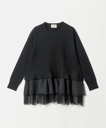 UNITED ARROWS（ユナイテッドアローズ）の「オーガンジー レース コンビ ニット ‐ウォッシャブル‐（ニット/セーター）」