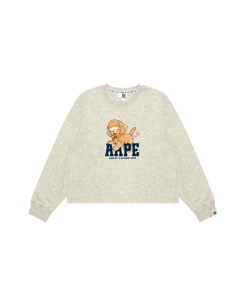 AAPE BY A BATHING APE(エーエイプバイアベイシングエイプ)の「AAPE LONG SLEEVE TEE(Tシャツ/カットソー・レディース・オフホワイト・XX-SMALL/X-SMALL)」の1枚目の写真